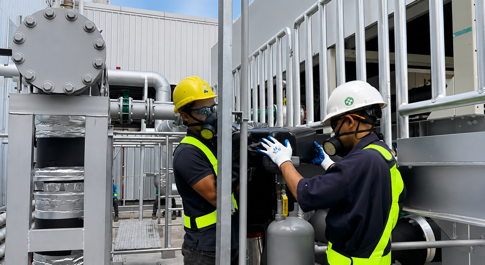 Advance Newtech technicians conducting onsite water analysis